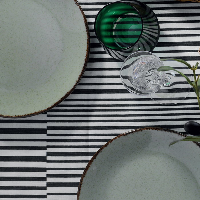 Hermia MOD18Y2730P03 Vajilla de Porcelana Verde 18 Piezas - Apta para Microondas y Lavavajillas